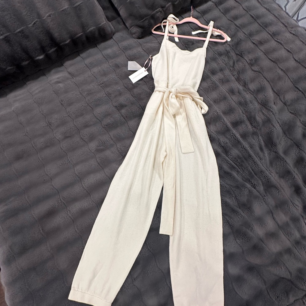 LoveShackFancy NWT “Nana” Elegant Cream Jumpsuit